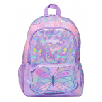Smiggle Laste seljakotikomplekt T&uuml;drukud 1.-6. klass Lilla liblika disain Pliiatsitopsiga L&otilde;unakarbiga Veepudeliga Purple Butterfly Large Backpack