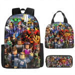 Laste ROBLOX-i teemaline koolikoti komplekt koos l&otilde;unakoti ja pliiatsikarbiga algkooli &otilde;pilastele Backpack