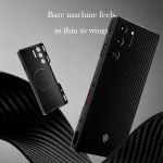 S&uuml;sinikkiust &uuml;mbris Redmagic 11 Pro Plusile Kevlar traadita laadimise tagakaane &uuml;mbris REDMAGIC 11 PRO PRO+ jaoks 1PC&For11Pro must