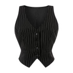 Gooti Retro N&ouml;&ouml;pidega Jakk-Vest &Uuml;hev&auml;rviline Esteetiline Vintage Fairycore Grunge Kitsad Varrukatud Topid Varrukateta Punk-Stiilis Vest XXL black