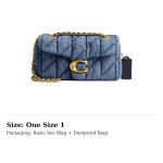 COACH Tabby Denim &Otilde;lakott V&auml;ike Naiste Sinine CR701-B4IN One Size 1 gray