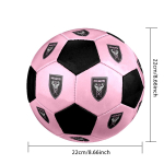 Inter Miami CF Jalgpall V&auml;rviline K&otilde;ik Vanused Masin&otilde;mmeldud PVC V&otilde;istluseks Valmis Vastupidav K&otilde;rge Palli Tagasip&otilde;rkega.SUURUS5 nan pink