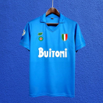 Napoli Diego Maradona 1987-88 Kodune Retro Jalgpallis&auml;rk L&uuml;hikeste Varrukatega Treeningus&auml;rk Unisex T&auml;iskasvanu XL