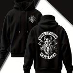 Meeste Sons Of Odin Valhalla Viiking Kolju Kirves Kahepoolse Prindiga Kapuutsikas Rindkere V&auml;ike Logo Tagumine Norra Graafika Vabaaja &Uuml;lesk&auml;hitav Dressipluus XL black