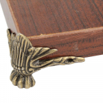 1 tk antiikne nurgakaitse pronksist ehtekarbist puidust &uuml;mbris dekoratiivne jalgade jala nurga kaitse 1 foot + 4 screws