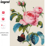 Huacani teemantmaal, ruudukujuline lill, t&auml;isekraan teemantmosaiigitaim, DIY 5D tikandikristall 20*30 cm
