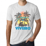 Meeste Vintage T-s&auml;rk Graafiline T-s&auml;rk Suvine kolmnurk Viveiro Vintage Valge XS anti-flash valge v&auml;rv