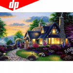 5D DIY t&auml;isteemantmaal  House Scenic  mosaiik teemanttikandid ristpistes 20X30