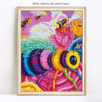 5D teemantmaaling t&auml;ispuuritud &uuml;mmargused loomad teemantmosaiik mesilase hobi ja k&auml;sit&ouml;&ouml; pildid 20X30