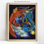 Teemantmaaling T&auml;isringi saabumine Cartoon Crystal Embroidery Dragon Home Decoration 20X30
