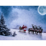 Teemantmaaling J&otilde;ulumultika J&otilde;uluvana P&otilde;der Teemanttikandid Talvine maastik Rhinestone 20X30CM