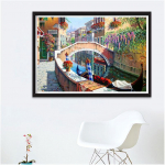 Teemantmaal, tikandid, unistuste maja kiviklis, &uuml;mmargune puur, kiviklibu, kleebitud t&auml;isristpistes 20X30CM