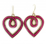 Les Tr&eacute;sors De Lily [L1890] - Boucles Cr&eacute;ateur 'Love' rose dor&eacute; Heleroosa