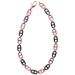 Les Tr&eacute;sors De Lily [L3896] - kullatud kaelakee 'Maille Marine' must roosa kuld (keraamiline) - 45 cm 10 mm must