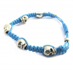 Les Tr&eacute;sors De Lily [M0705] - Bracelet cr&eacute;ateur shambhala 'T&ecirc;te de Mort' turquoise t&uuml;rkiissinine