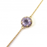Altesse [M5943] - Bracelet plaqu&eacute; or 'Sissi' violet dor&eacute; - 15 mm kuld