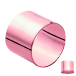 Anneau plaqu&eacute; or 'Tube' dor&eacute; ros&eacute; (gold pink) - 15 mm 60 kuld
