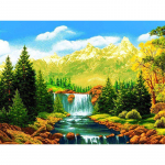 5D Daimond Painting Waterfall Lake ristpistes Pictures Tree Diamond Tikand 20X30CM