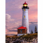 Seascape Lighthouse Animal Diamants maalib uustulnukid 35x45cm teemantmosaiik 20x15CM mitmev&auml;rviline