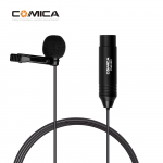 COMICA CVM-V02O Omnidirectional Lavalier Lapel mikrofoni kondensaator Mic XLR pistik toetab 48V 1.8M must