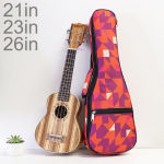 21/23/26 tolli punane kaasaskantav Ukulele kott 10 mm k&auml;snaga polsterdatud pehme &uuml;mbrisega Gig Ukulele seljakott 21 inch