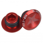 Spordimoe komplekt v&auml;litingimustes 2tk m&auml;girattas&otilde;idu alumiiniumist juhtraud jalgratta sulamist k&auml;epidemed pistikupea otsad punane