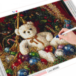 5D DIY Teemanttikandid Karu Hobid ja k&auml;sit&ouml;&ouml; Teemantmaaling Multifilm Mosaiik Loom J&otilde;ulukaunistus Seinakunst Full Round (20X30CM)