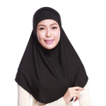 Naiste 2-osaline &uuml;hev&auml;rviline Amira Jersey moslemi hijabist pehme puuvillane veniv peasall toru sisemise alusr&auml;tikuga Kapuuts 5