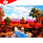 T&auml;ispuur Teemanttikandid Lillekunst Rhinestone Kassi Teemantmaal Maastik Mosaiik Loom Ristpistes N&auml;put&ouml;&ouml; S&uuml;giskaunistused Full Round 20X30CM punane