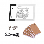 Flip Book Kit mini LED-valguspadja augu kujundusega 3 taseme heleduse reguleerimise valguskast 300 lehte mitmev&auml;rviline