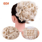 Leeons Curly Updos s&uuml;nteetiline juuksekump, 40 v&auml;rvi, kaks plastikust kammiklambrit hobusesabas naiste rohimiseks