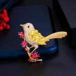 CMM k&otilde;rgekvaliteedilised kollased kuldsed Lucky Bird kuupmeetri tsirkooniumprossid kuld