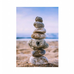 WCIC Uus Sunny Beach Kivikesed Taust Dekoratiivmaal Kunst Riie Kodu Taust Seinakaunistus Rippmaal 15cm*21cm