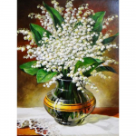 Teemantmosaiik Lill Maikelluke Teemantmaal Teemanttikandid Lillehelmestega Tapeet Full Round 20x30CM