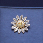 Blucome Vivid kullav&auml;rvi p&auml;evalilleprossid rinnam&auml;rk Geomeetriline lilleline instrument Rev&auml;&auml;rin&otilde;elad banketi kingitused s&otilde;brale kuld