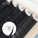 GLAMLASH Matte Ellipse lamedad ripsmepikendused Individuaalsed 0,15 0,20 Pehmemad lamedad ripsmeotsad Kergema vol&uuml;&uuml;miga looduslikud ripsmed 0.15MM C 8mm