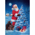 DIY multikas lumememm 5D teemantmaal T&auml;ispuurimine J&otilde;uluvana Teemanttikandid J&otilde;ulukink Ristpistes Komplektid Seinakunst Full Round 20x30CM