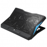 Kokkupandav s&uuml;learvuti jahuti 6 ventilaatoriga s&uuml;learvuti jahutusalus, madal m&uuml;ratase 6-tasemelise reguleeritava k&otilde;rgusega kahe USB-liidesega must