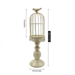 Retro Shabby k&uuml;&uuml;nlajalg Dekoratiivne linnupuuri k&uuml;&uuml;nlajalg Vintage metallist k&uuml;&uuml;nlajalg pulmapeo kodukaunistuseks, 11,8 tolli White-medium