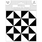 Les Tr&eacute;sors De Lily [R2189] - 6 musta ja valge tsementplaatide kleebiste komplekt - 15x15 cm must