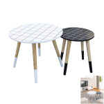 Les Tr&eacute;sors De Lily [R2399] - 2 musta ja valget 'Boho' puidust pesalauda - 48 ja 33 cm must