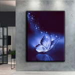 5D isetehtud teemantmaal Sinine liblikas ristpistes komplekt Teemanttikandid mosaiikkunst Pilt kividest kaunistus kingitus Full Round 20x30cm