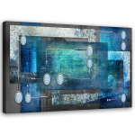 L&otilde;uenditr&uuml;kk Abstract Turquoise Blue 60x40 sinine