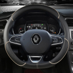 PU nahast auto roolikate Renault Scenic Clio Laguna 2 3 4 5 Kangoo Fluence Megane Trafic Talisman Twingo jaoks D shape beige