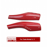 For Tesla Model 3 Y Carbon fiber ABS Patch model3 2022 Car steering wheel Column Shift Decor Cover Interior Remodel Bright Carbon-ABS
