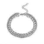 Hiphop roostevabast terasest topelt &auml;&auml;rekiviga k&auml;ev&otilde;ru meestele naistele lahe Kuuba lingiga kett k&auml;ev&otilde;ru Unisexi randme ehted k&auml;ev&otilde;ru kingitus