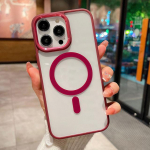 Iphone 13 12 11 Pro Max jaoks Magsafe'i &uuml;mbrisele Magnetiline juhtmevaba laadimine l&auml;bipaistev akr&uuml;&uuml;lkate iPhone 14 Pro Max Plus &uuml;mbrisele for iPhone 11 Pro punane