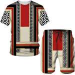 Meeste l&uuml;hikeste varrukatega T-s&auml;rgi &uuml;likond, spordir&otilde;ivad, meeste vabaaja suvekomplekt, kaheosaline meeste s&auml;rgi pikkade p&uuml;kste komplekt, hingav S