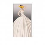 Mood Valge Kleit Naine Plakat Prindi Modernne Abstraktne Printsessi Figuur L&otilde;uendipilt P&otilde;hjamaade Magamistoa Seina Kaunistus Maal 20cm&times;40cm NoFrame