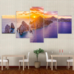 5 t&uuml;kki Maastik P&auml;ikeset&otilde;us Ookean Panoraaml&otilde;uend Maalimine Taevas Pilv Plakatid ja v&auml;ljatr&uuml;kid Seinakunstipildid Kodukaunistus Ilma raamita 20x35cm*2 20x45cm*2 20x55cm*1